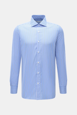 Borrelli  - Herren - Business Hemd 'Luciano' Haifisch-Kragen blau/weiß gestreift