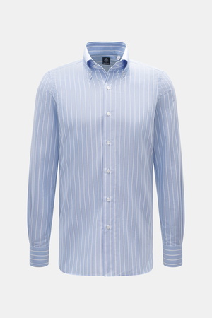 Finamore  - Herren - Oxfordhemd 'Lucio Napoli' Button-Down-Kragen hellblau/weiß gestreift
