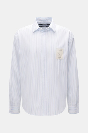 Jacquemus  - Herren - Casual Hemd Kent-Kragen hellblau/weiß gestreift