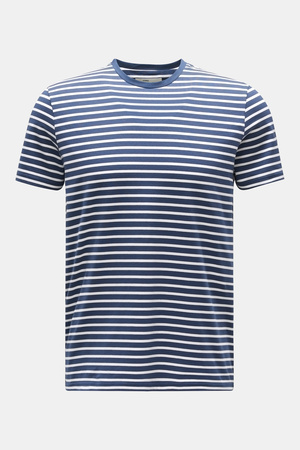 Mey Story  - Herren - Rundhals-T-Shirt dunkelblau/weiß gestreift grau