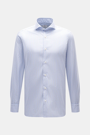Giampaolo  - Herren - Casual-Hemd Haifisch-Kragen dunkelblau/weiß kariert