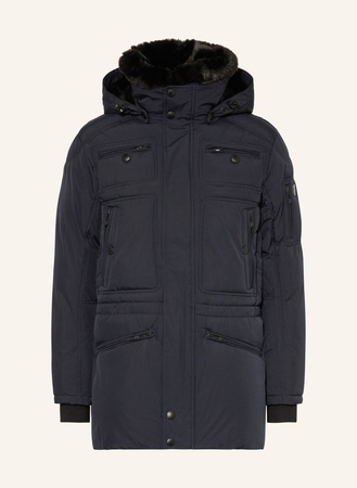 Wellensteyn  Parka Snowstorm Mit Kunstfell Und Abnehmbarer Kapuze blau