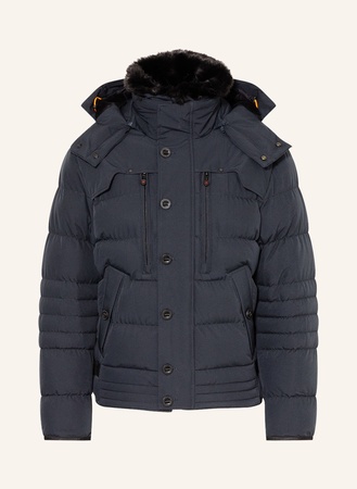 Wellensteyn  Steppjacke Starstream Mit Abnehmbarer Kapuze Und Kunstfellbesatz blau