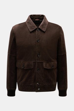 Windsor  - Herren - Velourslederjacke 'Manfredo' dunkelbraun