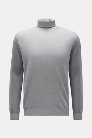 Zanieri  - Herren - Feinstrick-Rollkragenpullover hellgrau