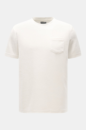 Zeybra Portofino 1962  - Herren - Frottee Rundhals-T-Shirt 'Spugna' offwhite